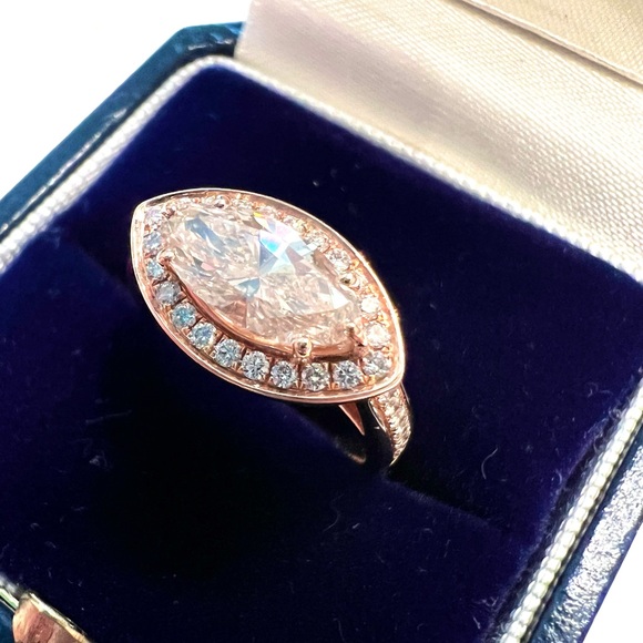 Natural Fancy Light Pinkish Brown (Pink Diamond) GIA Certified 1.46 ctw 14k Ring - Picture 4 of 12